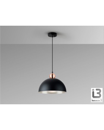 I3-POLO- LAMPARA 1L -NEGRO/COBRE